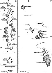 1 - Мальдивские острова (слева), 2 - Никобарские острова